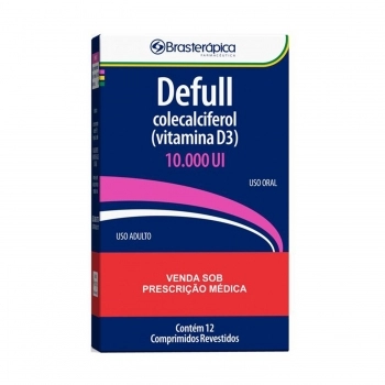 DEFULL D3 10000UI 12COMP BRASTERAPICA