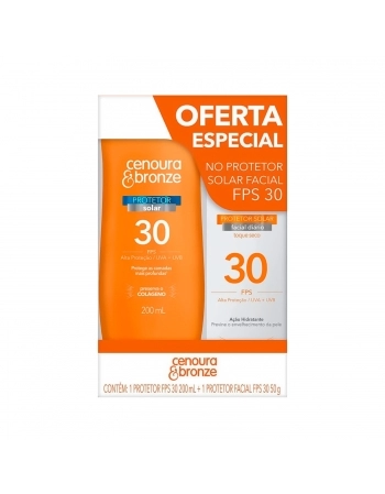 PROM.CENOURA CORP.FPS30 200ML+PROT.FACIAL FPS30 50G