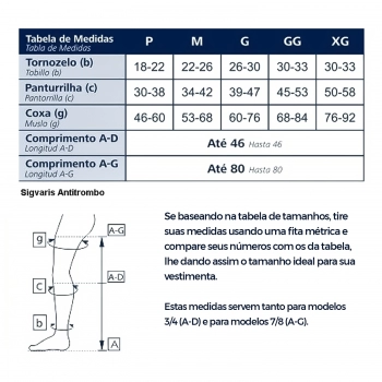 MEIA 7/8 18/23 ANTITROMBO SEM PONTEIRA M 400 SIGVARIS