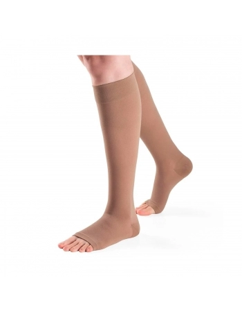 MEIA 3/4 20/30 ALTA COMPRESSÃO SEM PONTEIRA GG NATURAL ATTIVA
