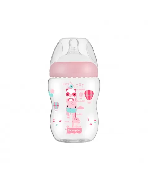 MAMADEIRA FISHER PRICE FIRST MOMENTS ROSA ALGODAO 270ML MULTI