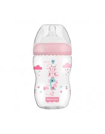 MAMADEIRA FISHER PRICE FIRST MOMENTS ROSA ALGODAO DOCE 330ML MULTI