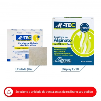 CURAT.ALGINATO DE CALCIO E PRATA 10X10CM MISSNER