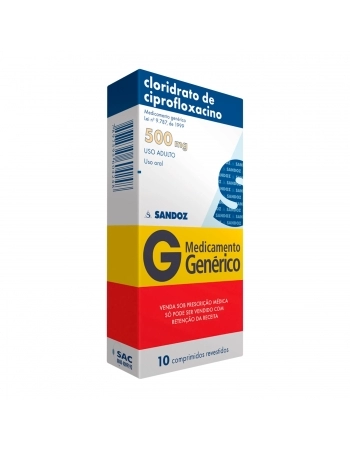 CIPROFLOXACINO 500MG 10COM RET* SANDOZ