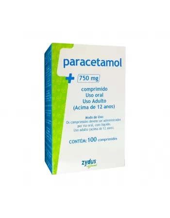 PARACETAMOL 750MG 10BL 10COM ZYDUS