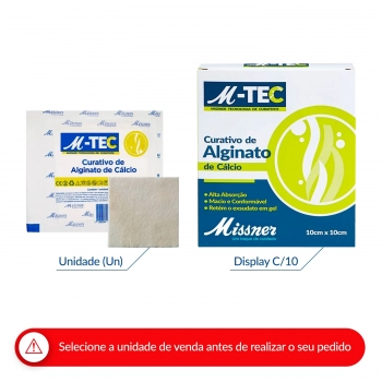 CURATIVO ALGINATO DE CÁLCIO 10X10CM MISSNER