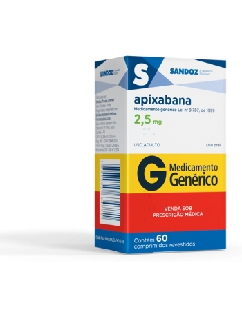 APIXABANA 2,5MG 60COMP SANDOZ