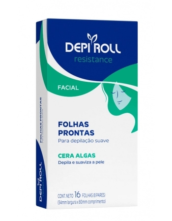 FOLHAS PRONTAS FACIAL RESISTANCE ALGAS 8 PARES DEPIROLL