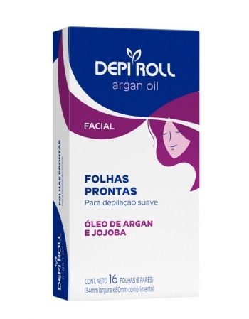 FOLHAS PRONTAS FACIAL ARGAN OIL 8 PARES DEPIROLL