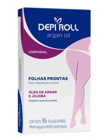 FOLHAS PRONTAS CORPORAL ARGAN OIL 8 PARES DEPIROLL