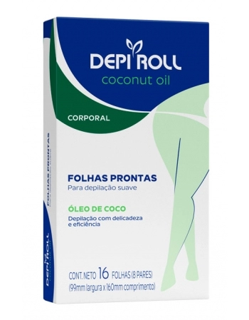 FOLHAS PRONTAS CORPORAL ÓLEO DE COCO 8 PARES DEPIROLL