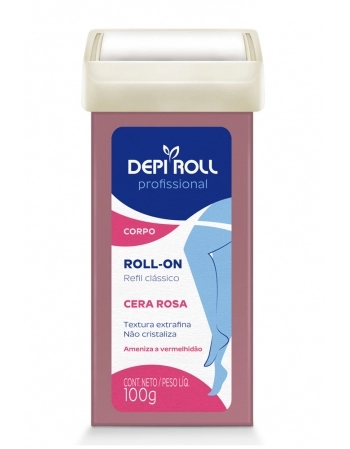 REFIL CERA CORPORAL ROLL-ON ROSA 100G DEPIROLL