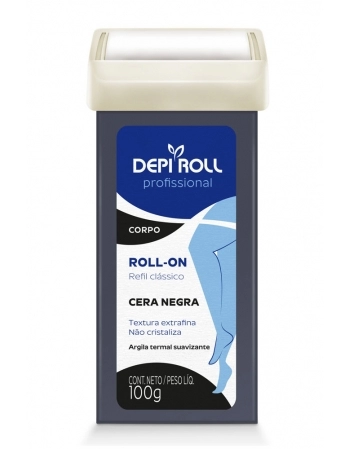 REFIL CERA CORPORAL ROLL-ON NEGRO 100G DEPIROLL