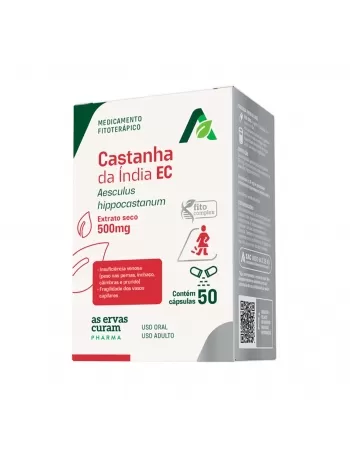 CASTANHA DA ÍNDIA EC 500MG 50CAPS AS ERVAS CURAM