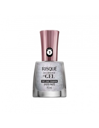 ESM.RISQUE GEL TOP COAT FIXADOR EFEITO PAETE 9,5ML