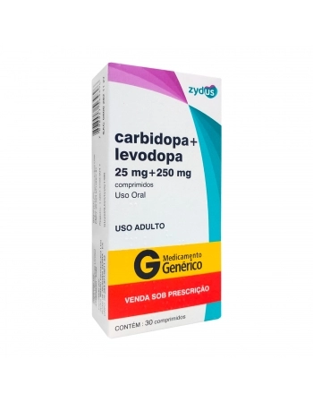 CARBIDOPA 25MG + LEVODOPA 250MG 30COM ZYDUS