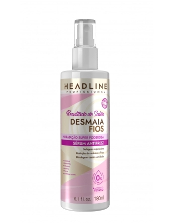 SERUM CAPILAR ANTIFRIZZ RESULTADO DE SALAO DESMAIA FIOS HEADLINE 180ML