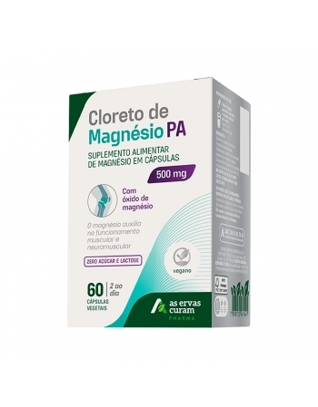 CLORETO DE MAGNESIO P.A 500MG 100CAPS AS ERVAS CURAM