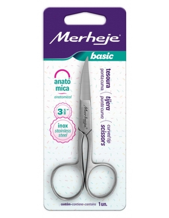 TESOURA UNHAS BASIC ANATOMICA CURVA MERHEJE