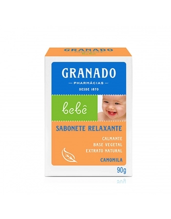 SABONETE BARRA GLICERINA BEBÊ CAMOMILA 90G GRANADO