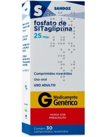SITAGLIPTINA 25MG 30COMP SANDOZ GENERICO