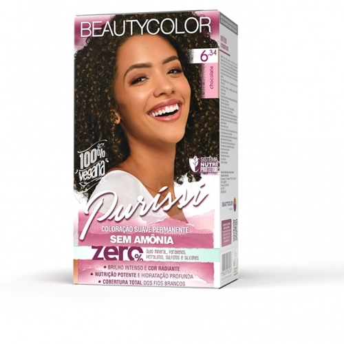 BEAUTYCOLOR PURÍSSI SEM AMÔNIA 6.34 CHOCOLATE | RIOMED DISTRIBUIÇÃO