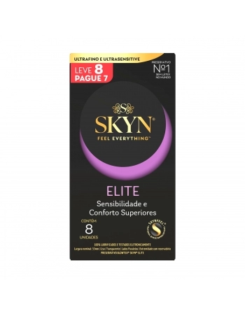 PRESERVATIVO LUBRIFICADO SKYN ELITE LEVE 8 PAGUE 7 BLOWTEX