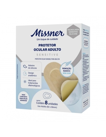 PROTETOR OCULAR SILICONE ADULTO C/8 MISSNER