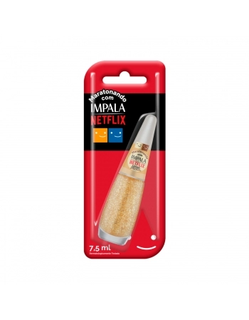 ESMALTE IMPALA GLITTER FLOCADO MARATONANDO NETFLIX ACLAMADO PELA CRITICA BLISTER MUNDIAL