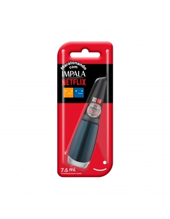 ESMALTE IMPALA GLITTER MARATONANDO NETFLIX CHEIO DE SUSPENSE BLISTER MUNDIAL