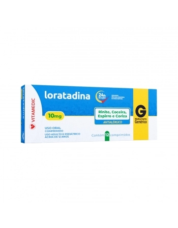 LORATADINA 10MG 12COMP VITAMEDIC
