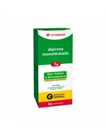 DIPIRONA MONOIDRATADA 1G 10COMP VITAMEDIC