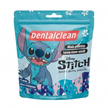 FIO DENTAL FLOSSER COM CABO STITCH 50UN DENTALCLEAN