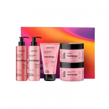 KIT EXPERIENCIA DE BANHO DIA A DIA C/ 5 ITENS MORANGO LABOTRAT