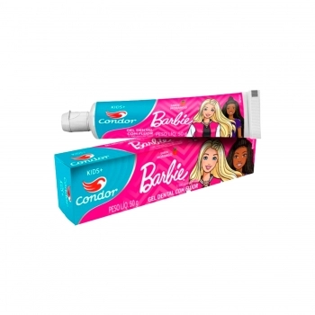 GEL DENTAL COM FLÚOR INFANTIL BARBIE 50G CONDOR