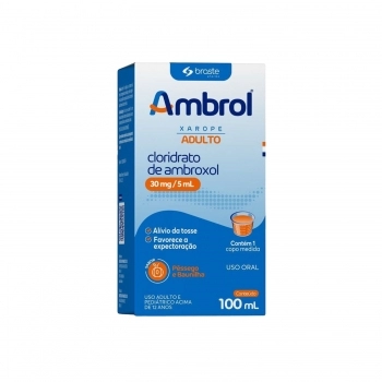 AMBROL 30MG/5ML XAROPE ADULTO 100ML LARANJA BRASTERÁPICA