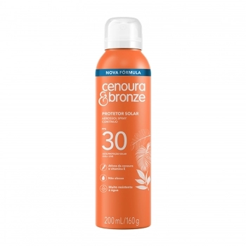 PROTETOR SOLAR AEROSSOL CONTÍNUO FPS30 200ML CENOURA E BRONZE COTY