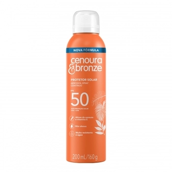 PROTETOR SOLAR AEROSSOL CONTÍNUO FPS50 200ML CENOURA E BRONZE COTY