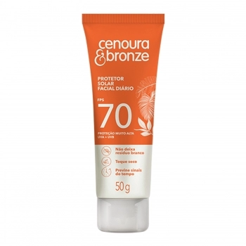 PROTETOR SOLAR FACIAL DIÁRIO FPS70 50G CENOURA E BRONZE COTY