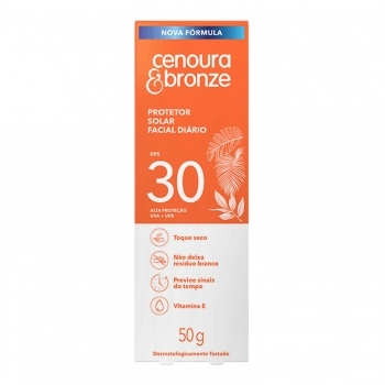 PROTETOR SOLAR FACIAL DIÁRIO FPS30 50G CENOURA E BRONZE COTY