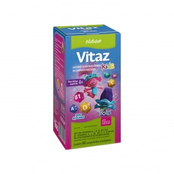 VITAZ KIDS TROLLS 60COM MASTIGÁVEIS NATULAB