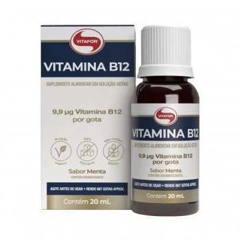VITAMINA B12 EM GOTAS 20ML SABOR MENTA VITAFOR