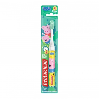 ESCOVA DE DENTE INFANTIL PEPPA PIG COM TIMER LIGHT MACIA DENTALCLEAN