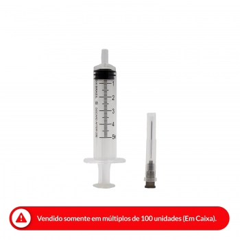 SERINGA HIPODÉRMICA DESCARTÁVEL 5ML 25X7 LUER SLIP MEDIX