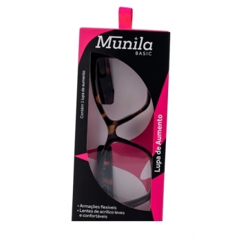 LUPA PARA LEITURA BASIC FEMININA ANIMAL PRINT +1.75 MUNILA