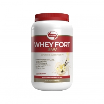 WHEY FORT 3W BAUNILHA 900G VITAFOR