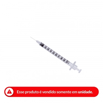 SERINGA INSULINA DESCARTÁVEL UNIQMED 1.0ML 5192 6MM C/100