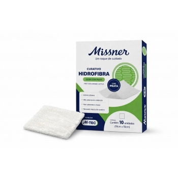 CURATIVO M-TEC HIDROFIBRA EXTRA COM PRATA 10X10 MISSNER