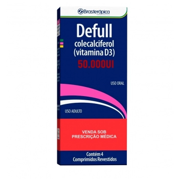 DEFULL D3 50000UI 12COMP BRASTERAPICA