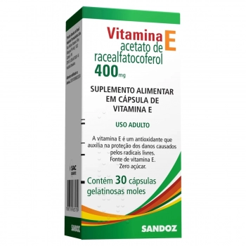 VITAMINA E 400MG 30CAPS GELATINOSAS SANDOZ
